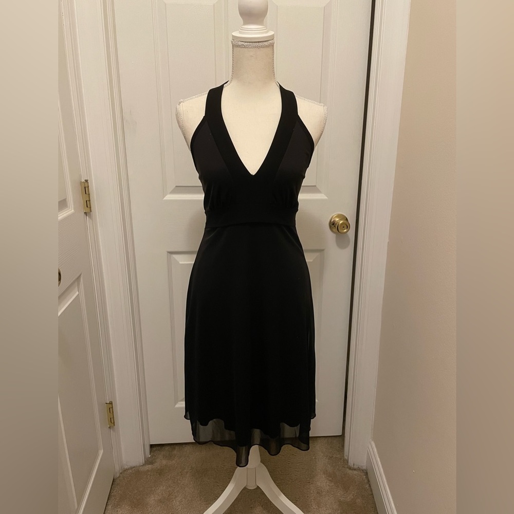 Black halter dress